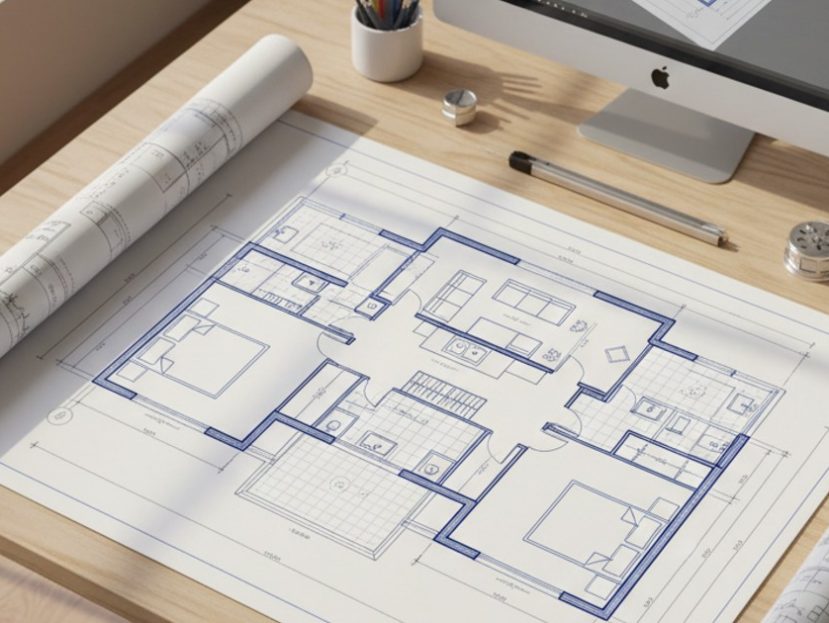 bản vẽ cad nhà cấp 4 3 phòng ngủ