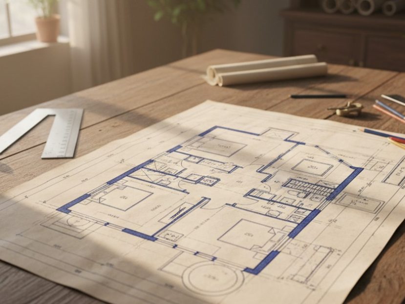 bản vẽ nhà cấp 4 3 phòng ngủ 7x15