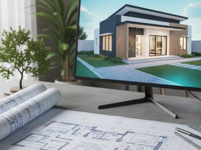 bản vẽ nhà cấp 4 5x20 hiện đại