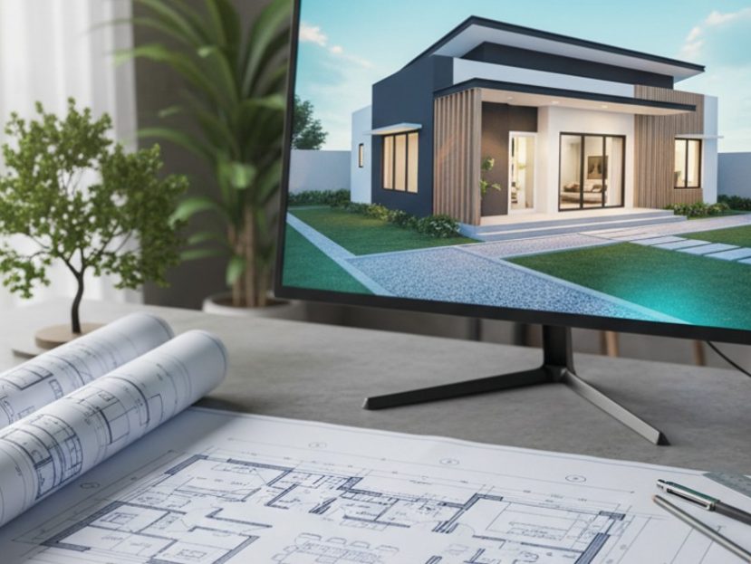 bản vẽ nhà cấp 4 5x20 hiện đại