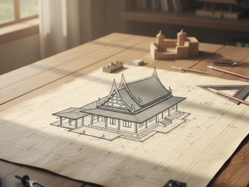 bản vẽ nhà cấp 4 mái thái