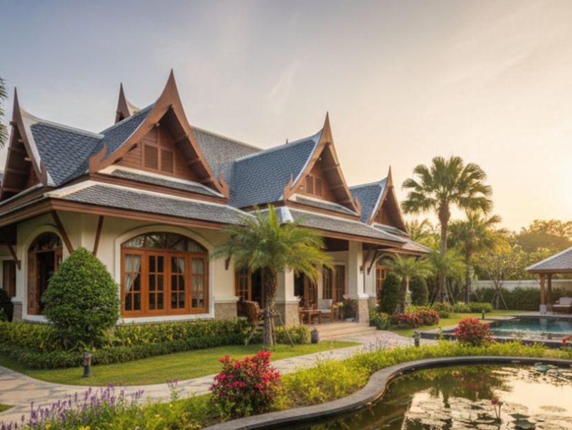 biệt thự nhà vườn cấp 4 mái thái