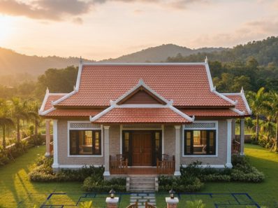 mặt bằng nhà cấp 4 mái thái