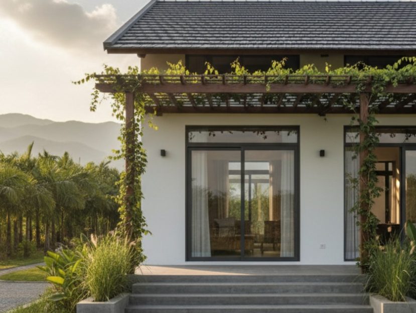 mặt tiền nhà cấp 4 đẹp hiện đại