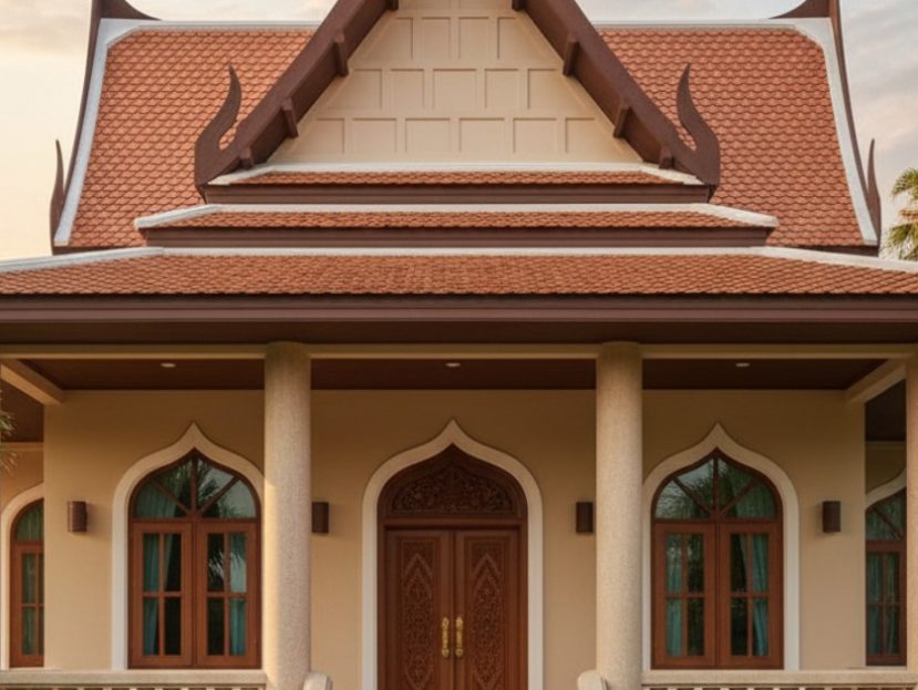 mặt tiền nhà mái thái cấp 4