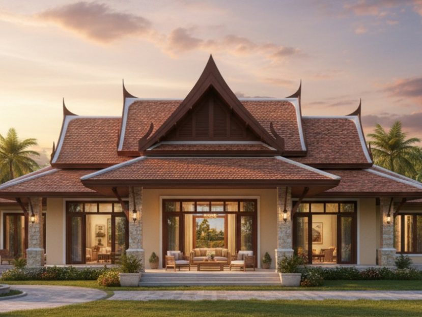 mẫu nhà biệt thự cấp 4 mái thái