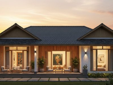 mẫu nhà cấp 4 1 tầng 3 phòng ngủ