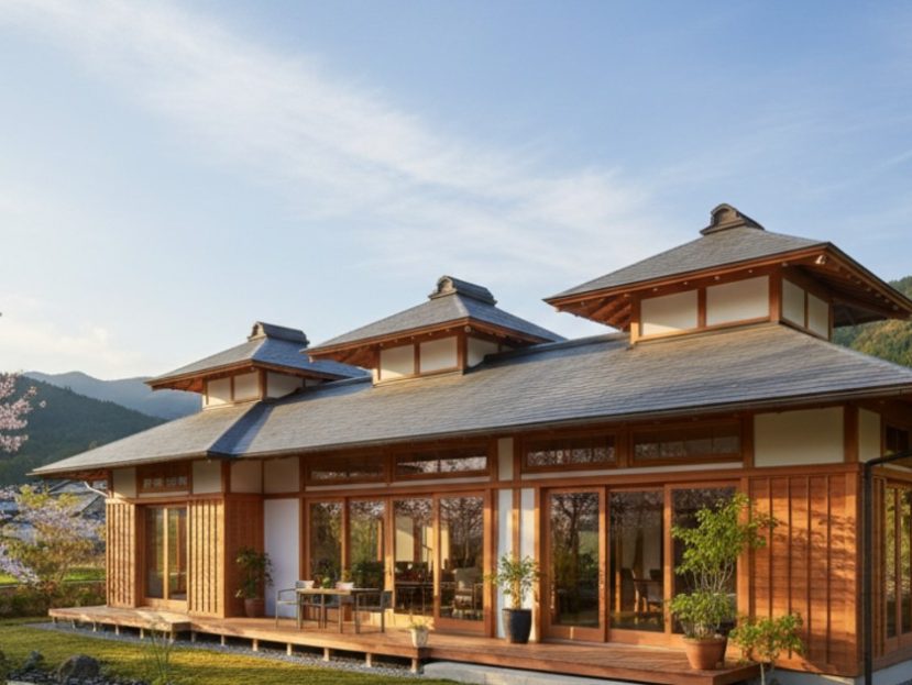 mẫu nhà cấp 4 3 gian mái nhật