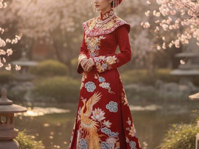 Vietnam bridal robe