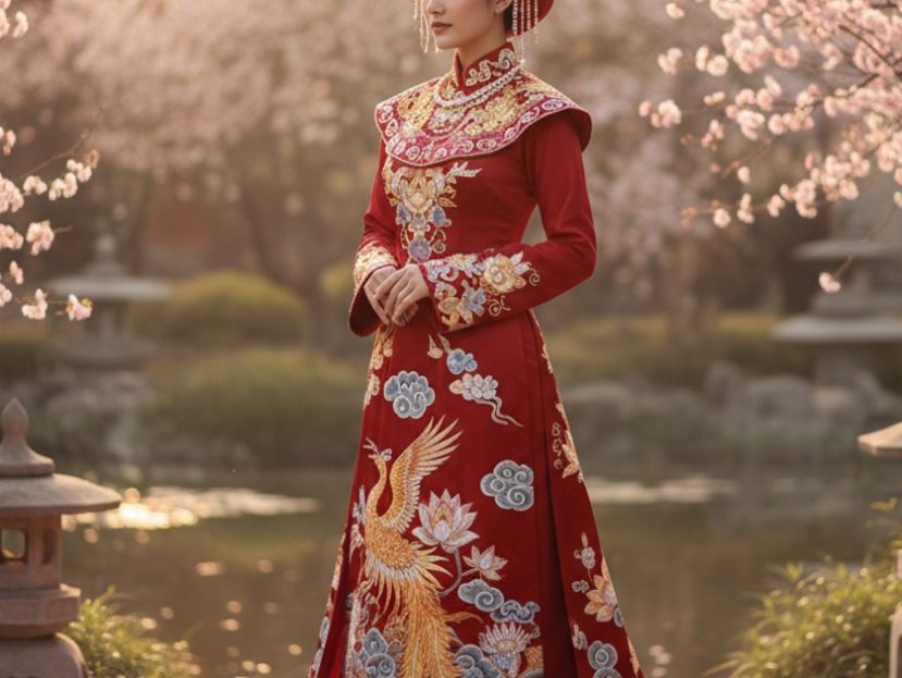 Vietnam bridal robe