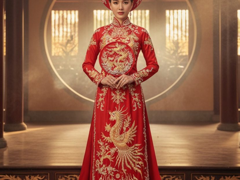 Vietnamese bridal outfit