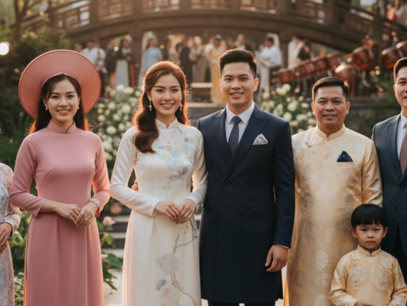 Vietnamese wedding attire for guests