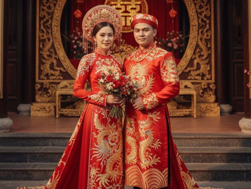 Vietnamese wedding clothes
