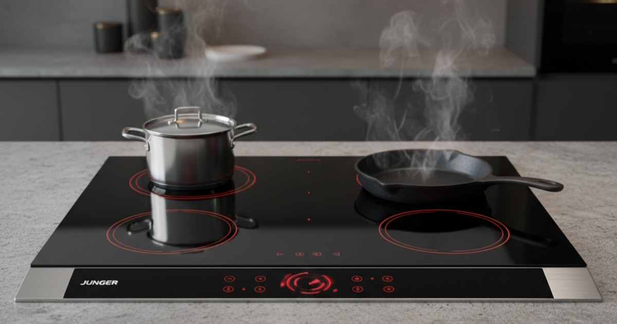 Thiết kế và chất liệu của bếp hồng ngoại Junger