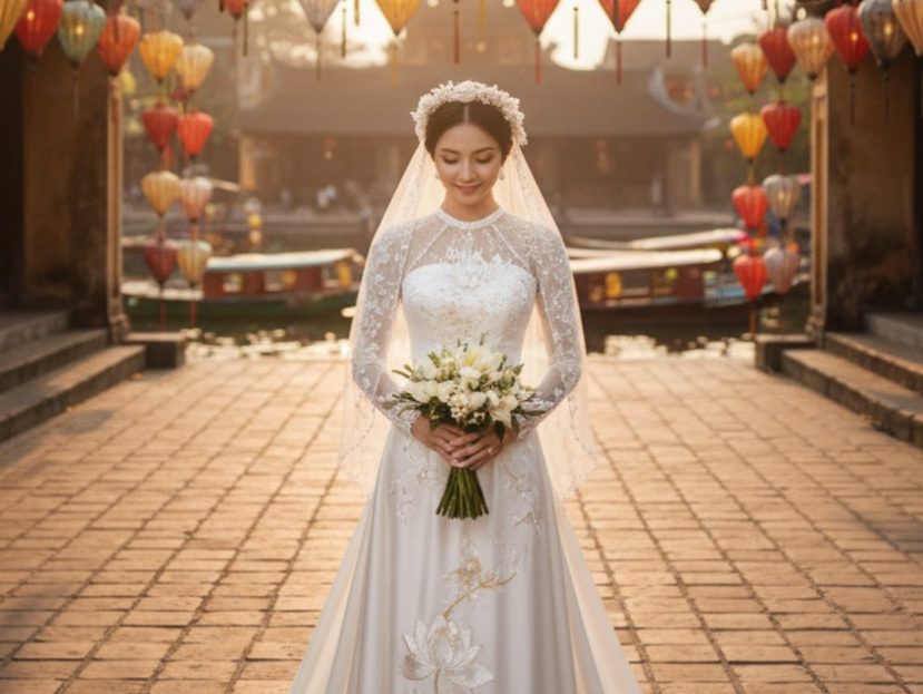 custom wedding dress in Vietnam