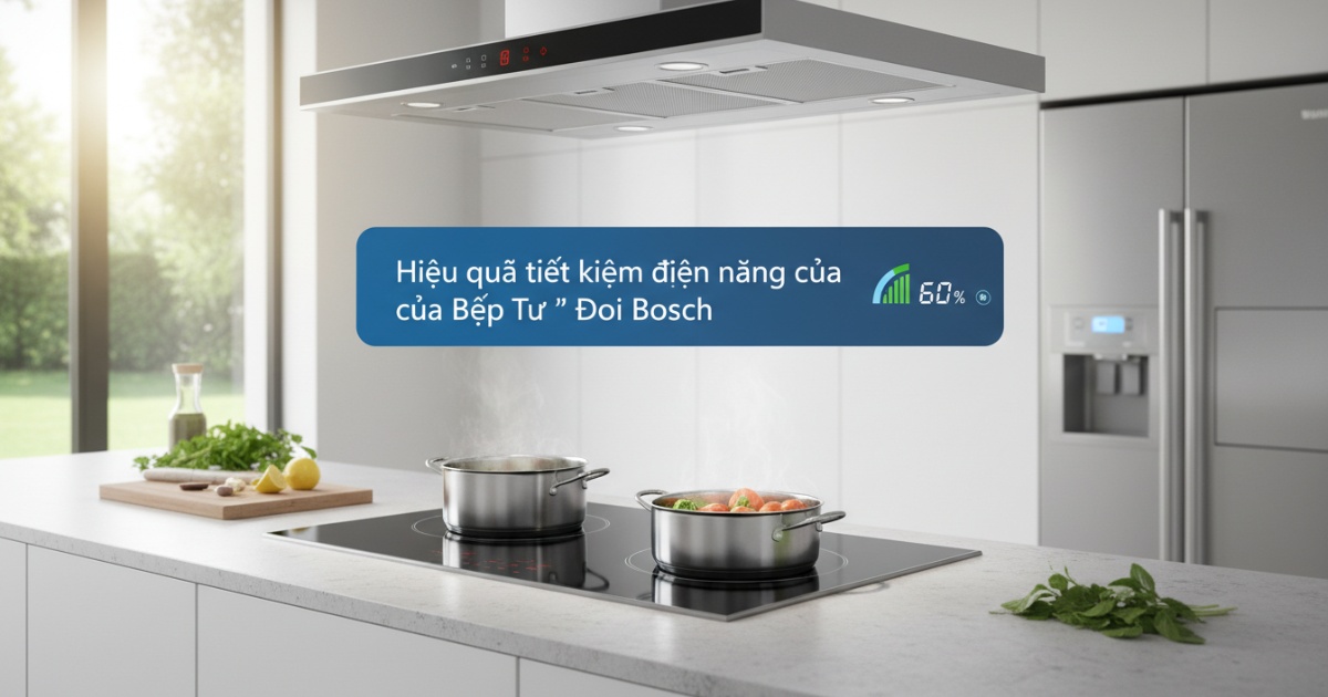 Hiệu quả tiết kiệm điện năng của bếp từ đôi Bosch