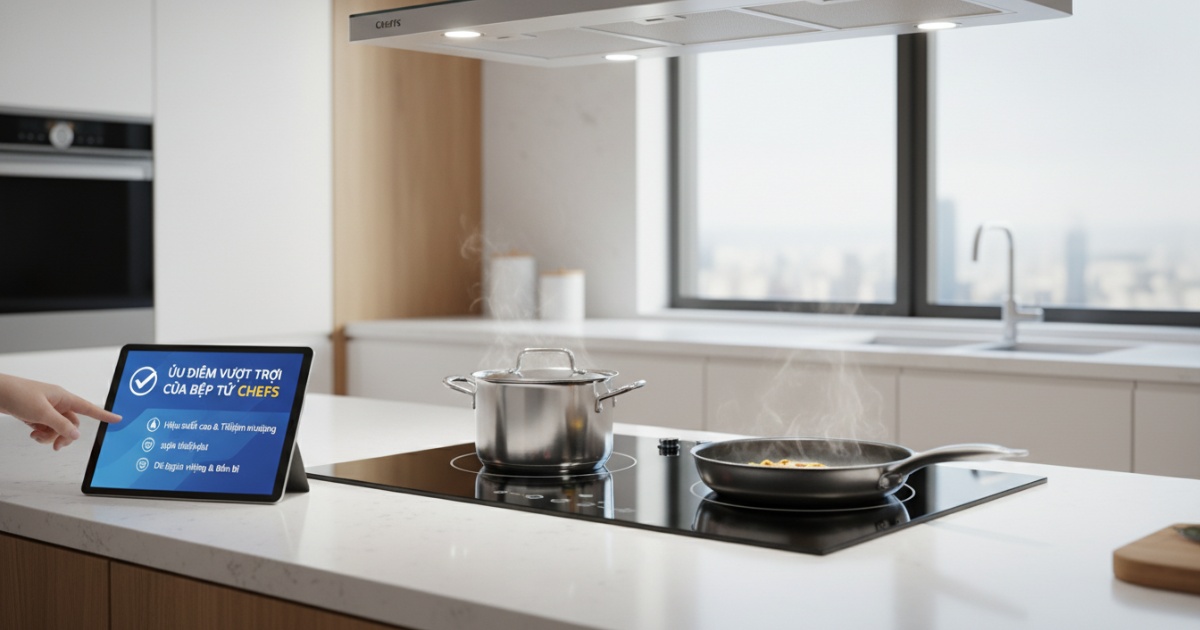 Ưu điểm vượt trội của bếp từ Chefs trên thị trường
