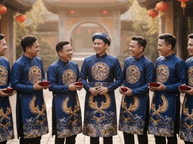 Vietnamese wedding groomsmen