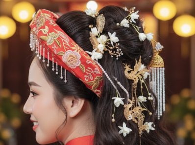 Vietnamese wedding hair