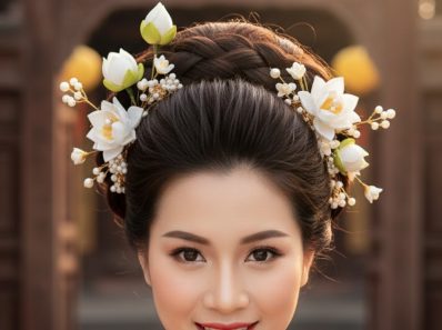 Vietnamese wedding hairstyle