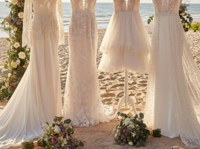 Beautiful designs of summer wedding dresses for outdoor events