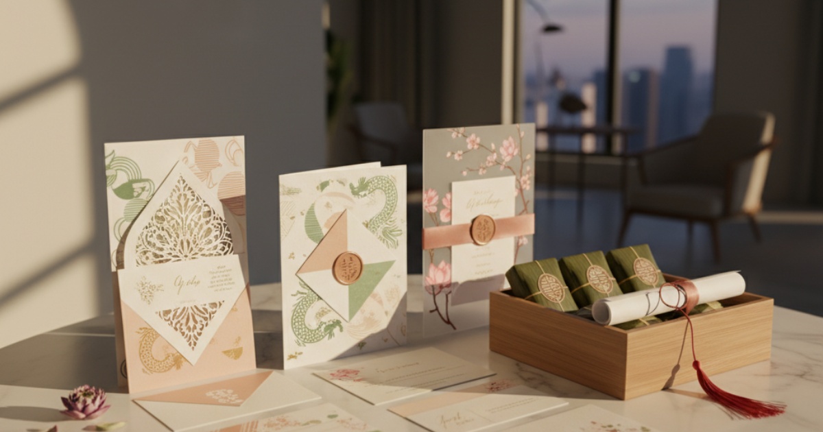 Modern trends in Vietnamese wedding invitations for today’s couples