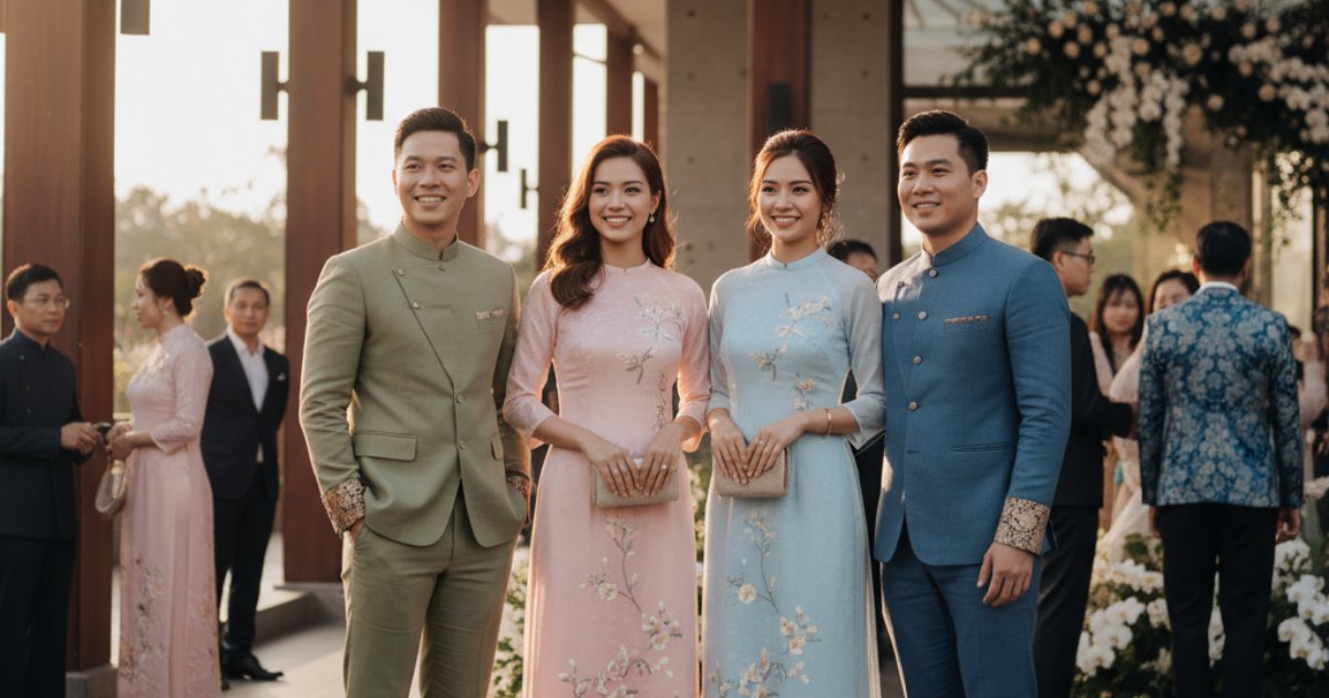Modern Vietnamese Wedding Dress Code for Guests Modern Vietnamese Wedding Dress Code for Guests