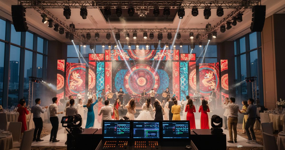 Vietnamese wedding entertainment - Visual and technical entertainment enhancements