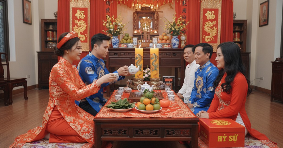 Vietnamese wedding explained - Detailed tea and candle ceremony procedures