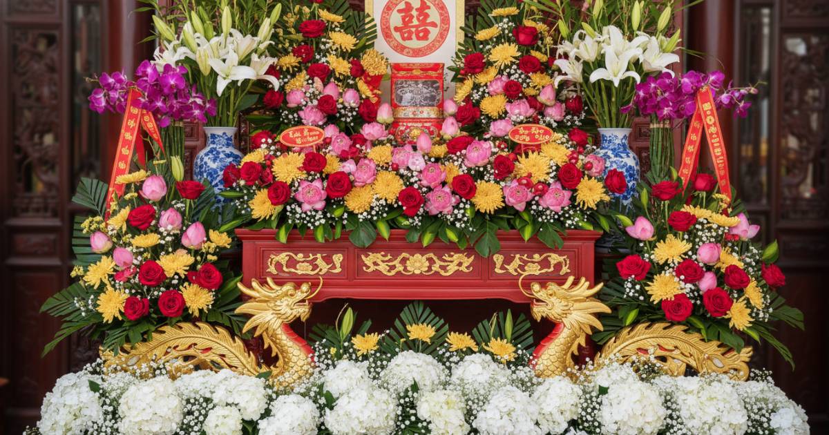 Vietnamese wedding flowers - Essential Roles of Vietnamese Wedding Flowers at the Altar Vietnamese wedding flowers - Essential Roles of Vietnamese Wedding Flowers at the Altar
