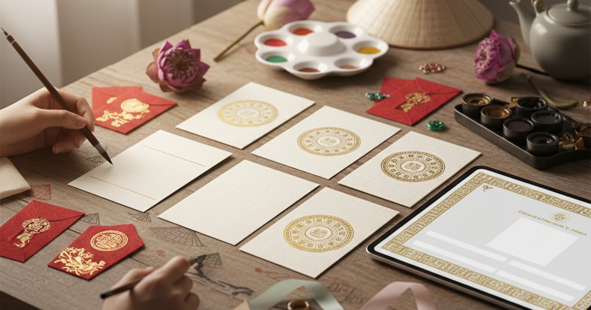 Steps to personalize your Vietnamese wedding invitation template Steps to personalize your Vietnamese wedding invitation template