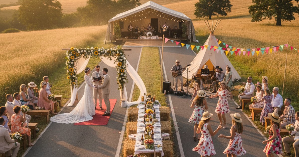 The unique appeal of a 2 lane summer wedding mashup The unique appeal of a 2 lane summer wedding mashup
