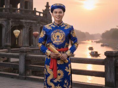Vietnamese wedding dress men
