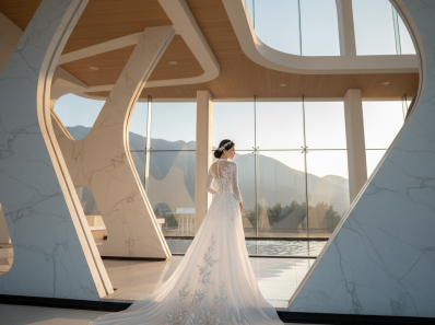 Vietnamese wedding dress white