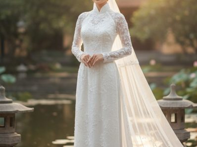 Vietnamese wedding dress white
