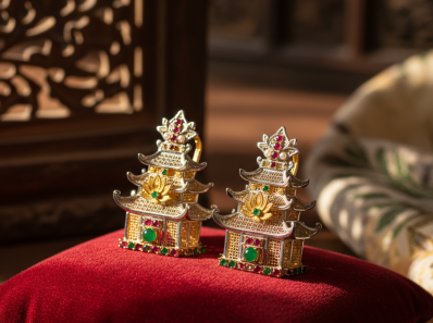 Vietnamese wedding earrings