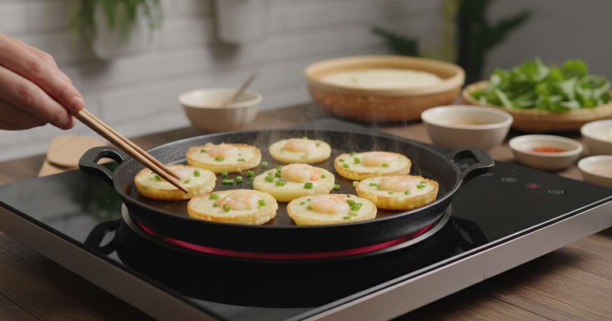 nướng bánh bằng bếp hồng ngoại