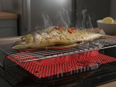 nướng cá bằng bếp hồng ngoại