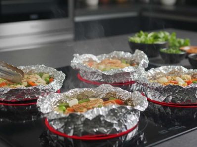 nướng giấy bạc trên bếp hồng ngoại