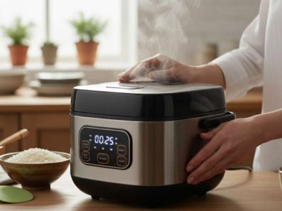 nấu cơm bằng bếp điện