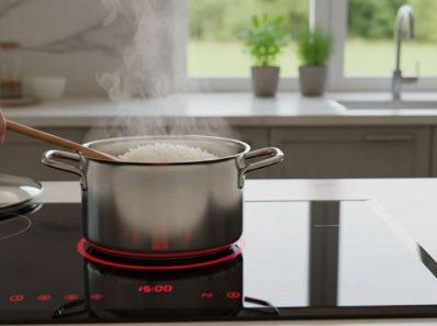 nấu cơm bằng bếp từ