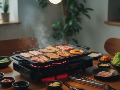 nướng thịt bằng bếp điện