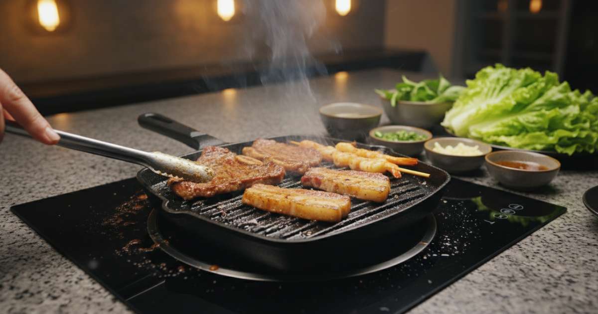 nướng thịt bằng bếp từ
