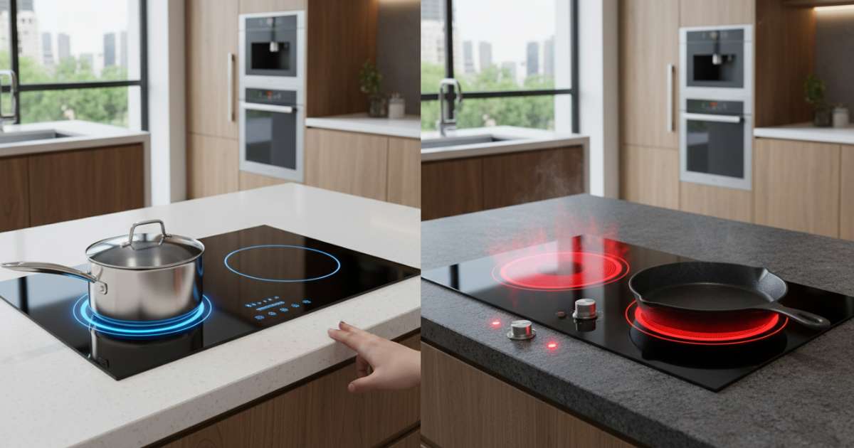 so sánh bếp từ và hồng ngoại