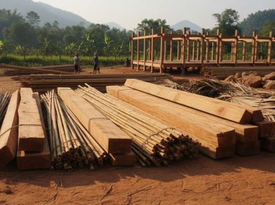 vật liệu xây dựng nhà rông
